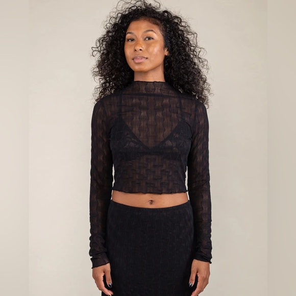 NLT Abra Jacquard Mesh Top - Picture 1 of 3